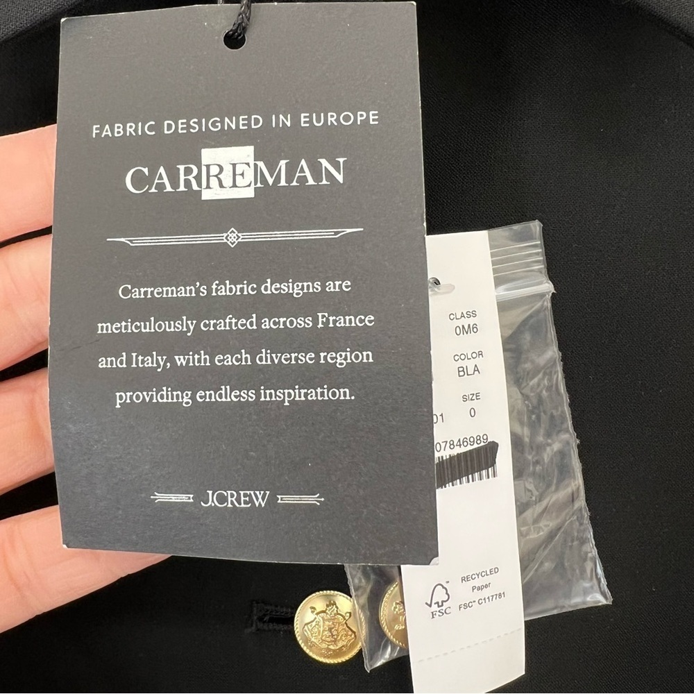 J. Crew Parc Dress Four Season Stretch Fabric in Black Size 0 NWT - Picture 6 of 13
